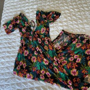 Hurley Floral Black Maxi Dress